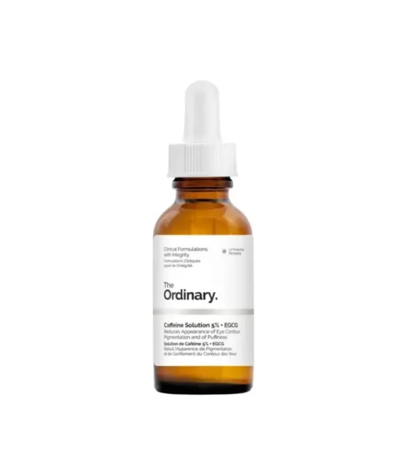 The ordinarySolution à la Caféine 5% + EGCGSérum Contour des YeuxCible visiblement le gonflement du contour des yeux et les cernesFlacon 30ml