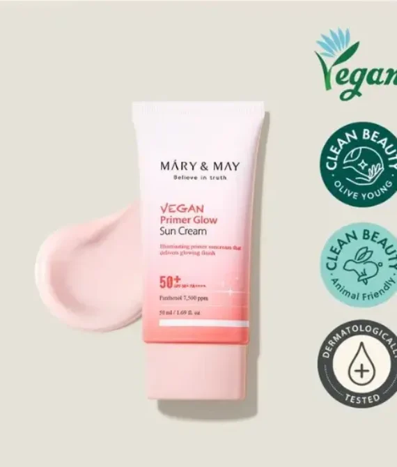 Mary&May – Vegan Primer Glow Sun Cream – Crème solaire