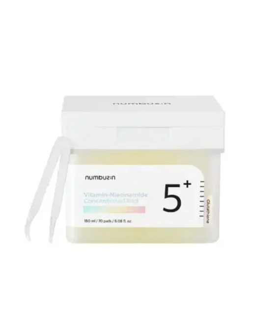 numbuzin – No.5 Vitamin-Niacinamide Concentrated Pad – Compresses imbibées de tonique éclaircissant