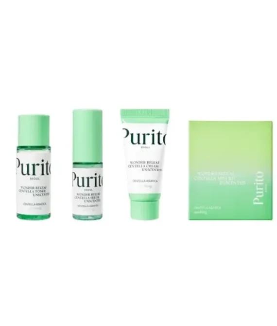 Purito SEOUL – Centella Unscented Line Travel Kit Mini – Mini kit de voyage