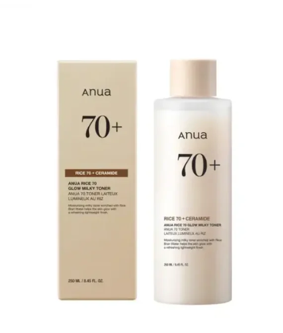 Anua – Rice 70 Glow Milky Toner – Tonique éclaircissant laiteux au riz