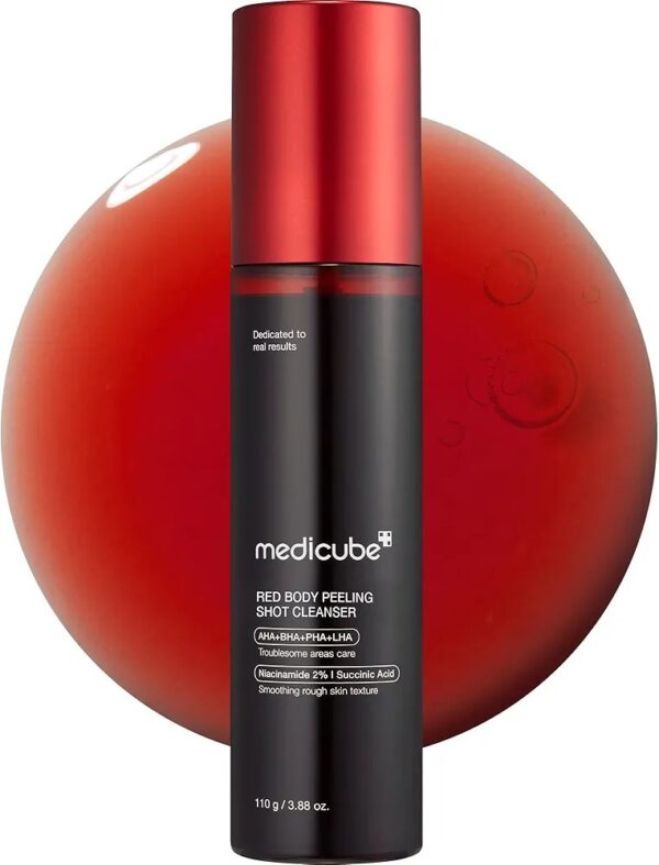 medicube - Red Acne Body Peeling Shot - Sérum exfoliant anti-acné pour le corps