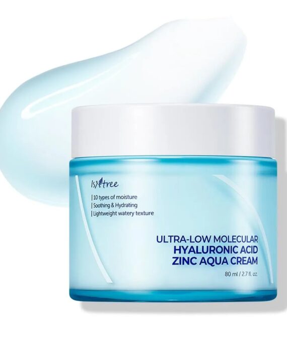 Isntree – Ultra-Low Molecular Hyaluronic Acid Zinc Aqua Cream 80ml**