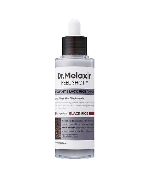 Dr.Melaxin – Peel Shot Exfoliant Black Rice Ampoule – Ampoule exfoliante au riz