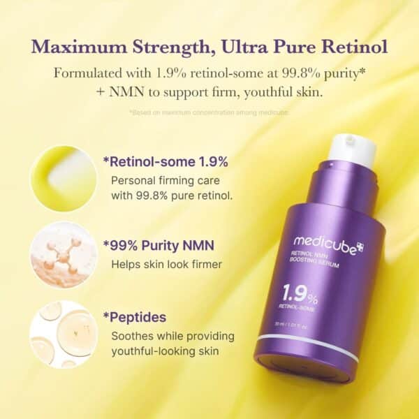 MEDICUBE RETINOL NMN BOOSTING SERUM 1.9% 30ML – Image 2