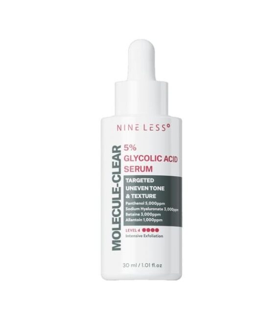 NINELESS – Molecule-Clear 5% Glycolic Acid Serum – Sérum anti-acné