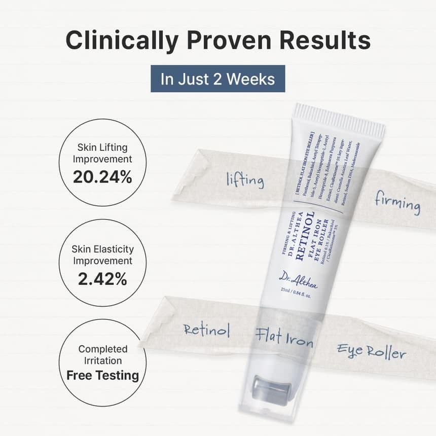 Dr. Althea - Retinol Flat Iron Eye Roller - Sérum contour des yeux – Image 3