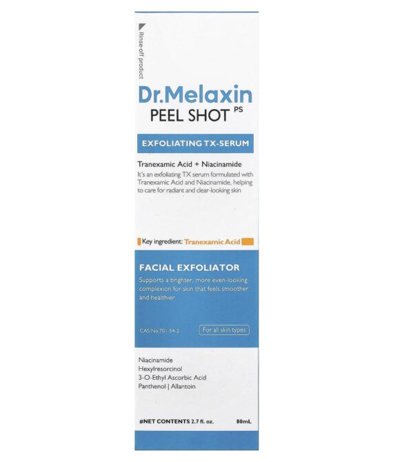 Dr Melaxin Peel Shot, Sérum TX-exfoliant, Pour tous types de peau, 80 ml