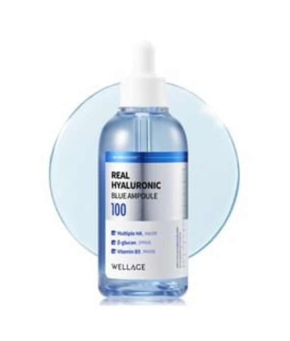 WELLAGE – Real Hyaluronic Blue 100 Ampoule – Sérum hydratant