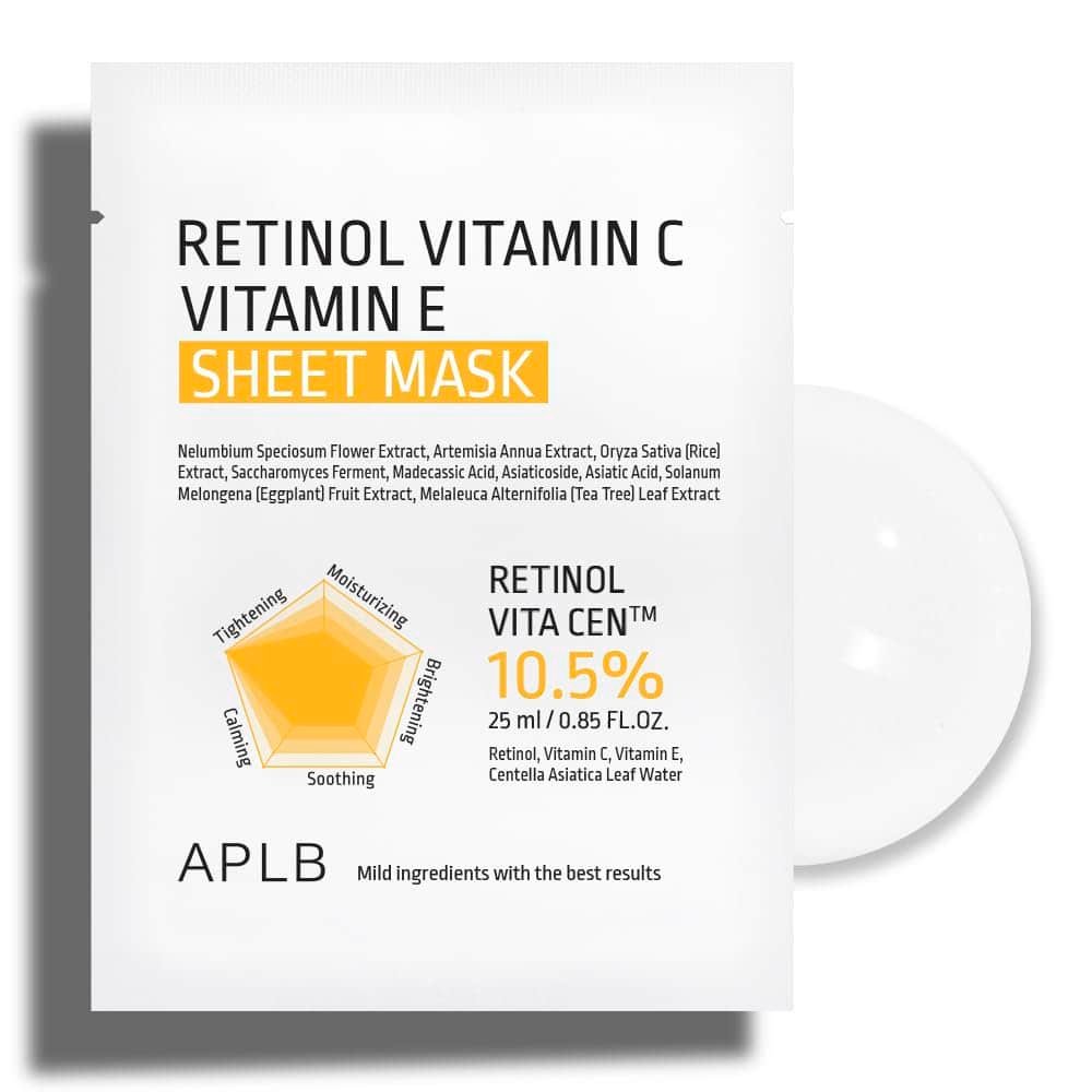 APLB Retinol Vitamin C Vitamin E Sheet Mask 1 piece