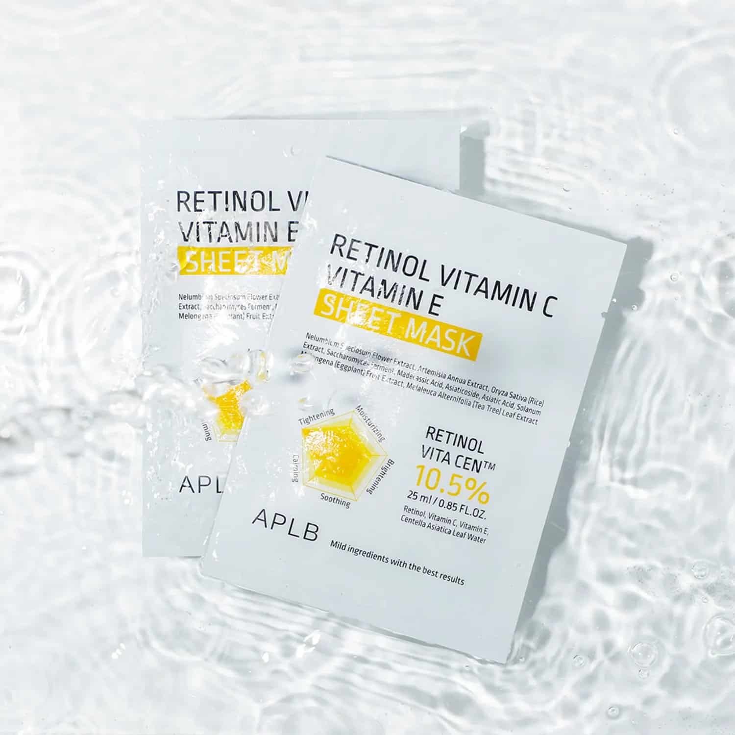 APLB Retinol Vitamin C Vitamin E Sheet Mask 1 piece – Image 2