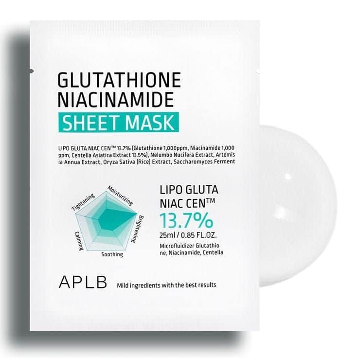 APLB Glutathione Niacinamide Sheet Mask 1 piece