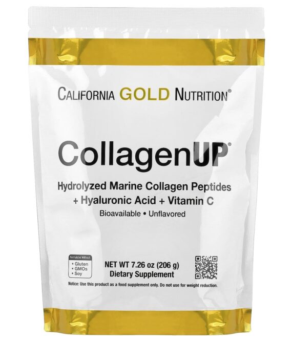 CollagenUP®, Hydrolyzed Marine Collagen Peptides with Hyaluronic Acid and Vitamin C, Unflavored, 7.26 oz (206 g)