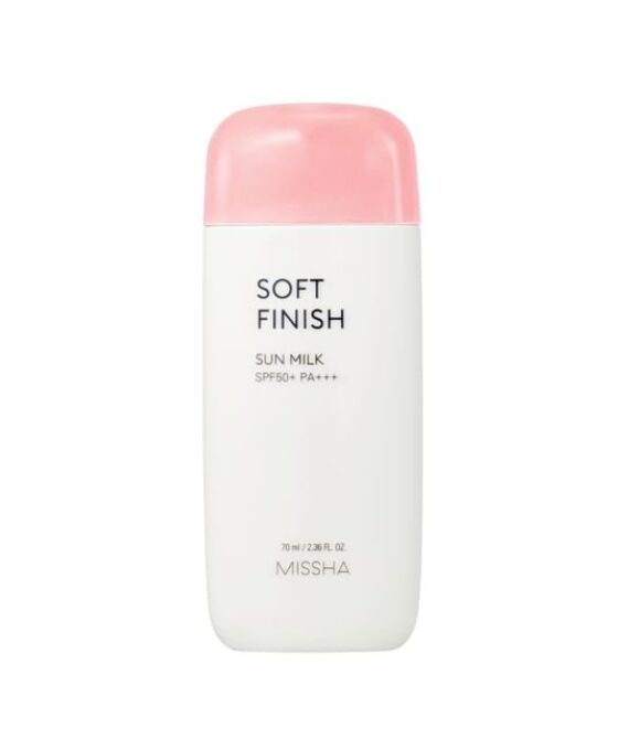 MISSHA – All-Around Safe Block Soft Finish Sun Milk SPF50+ PA+++ – Lait solaire