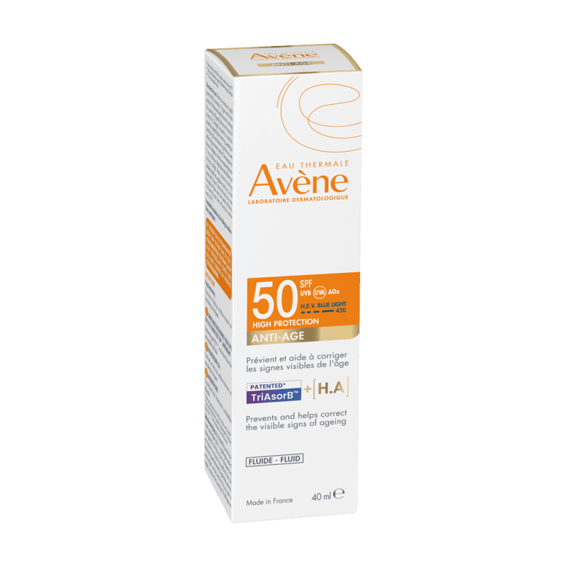 Avène Fluide Anti-Âge SPF50 : Haute Protection Solaire et Correction Rides