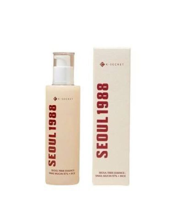 K-SECRET – Seoul 1988 – Essence: Snail Mucin 97% + Rice – Soothing Essence – 100 ml
