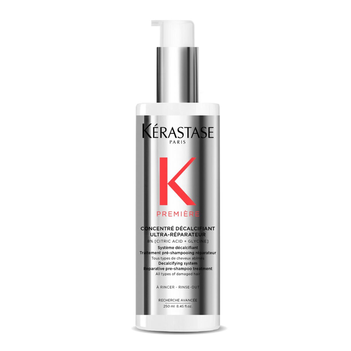 KERASTASE Première - Concentré Décalcifiant Ultra-Réparateur - Traitement Capillaire Pré-Shampoing - Sans Sulfate - Cheveux Abîmés - 250 ml