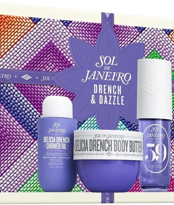Sol de Janeiro Delicia Drench Vanilla Moisturizing Body Routine Gift Set for Women