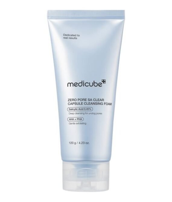 medicube – Zero Pore SA Clear Capsule Cleansing Foam – Mousse nettoyante acide salicylique anti-pores