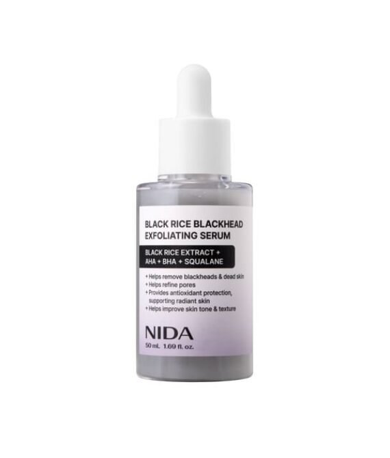 NIDA – Black Rice Blackhead Exfoliating Serum – Sérum exfoliant anti-points noirs
